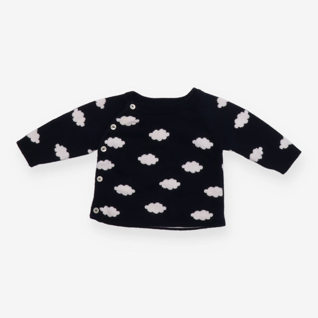 Knit sweater navy with cloud
