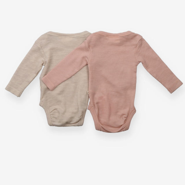 By Happy Me Merino Bodysuit Set Cream and Pink