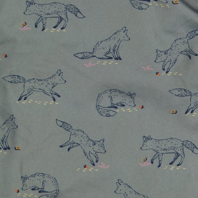 Pramsuit Fleece Lined Green Fox and Snail