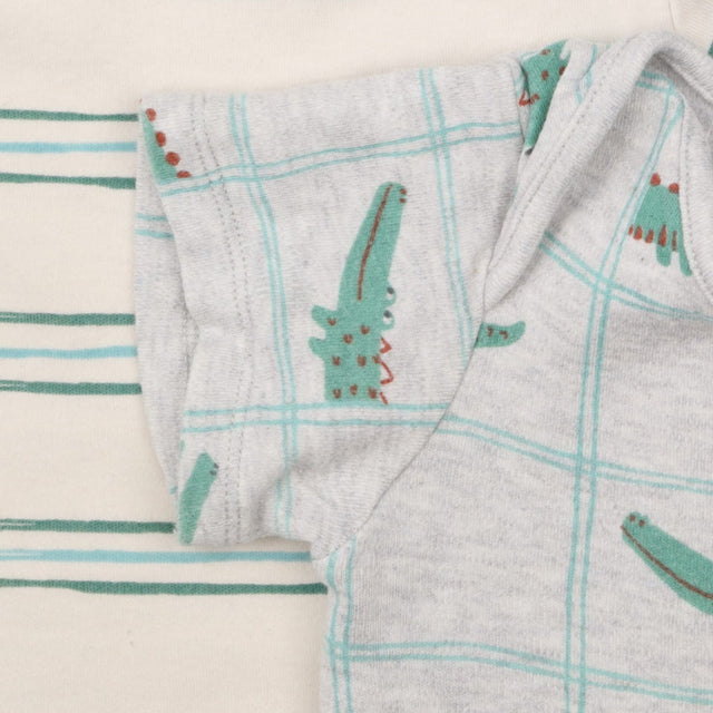Bodysuits SS 3 pc crocs stripes
