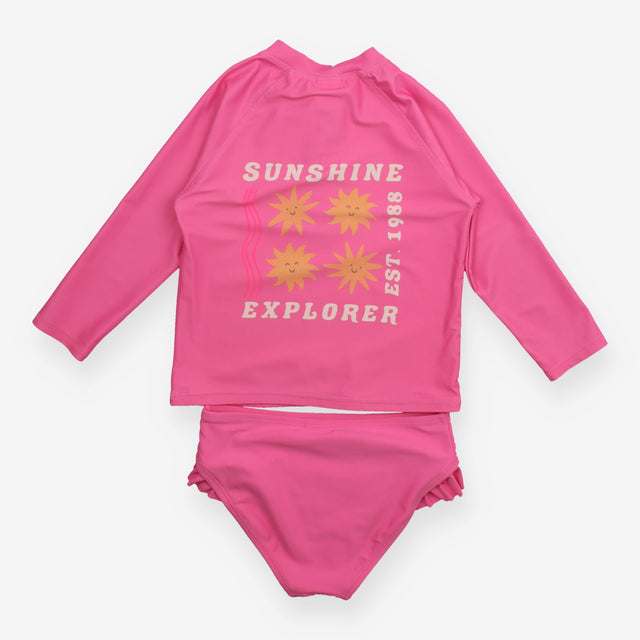 Pink Sunshine Rash Vest and Bikini Bottoms