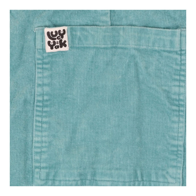 Lucy & Yak Turquoise Organic Corduroy Dungarees Te