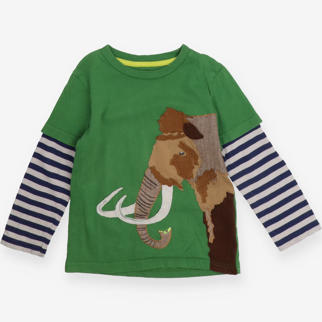 T-shirt green raglan wooly mammoth