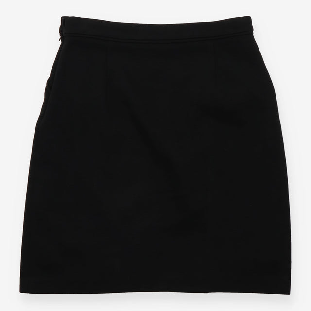 Black Sixties Ponte A-Line Mini Skirt