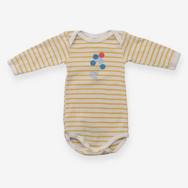 Bodysuit Yellow and White Strips with Squirrel wit