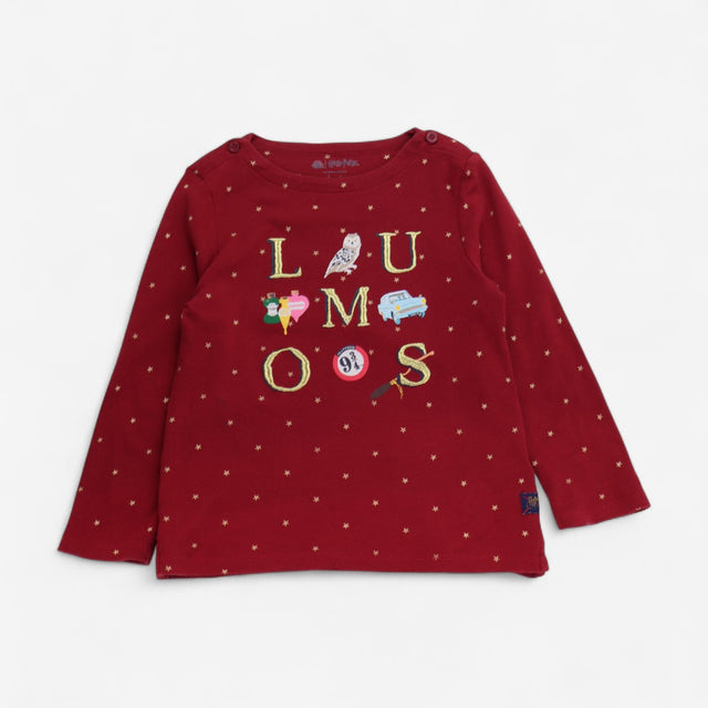 T-shirt red long sleeve Harry Potter Lumos