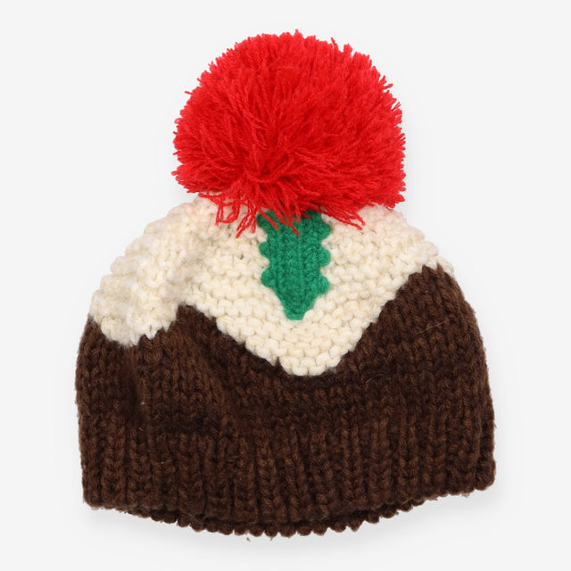 Christmas Pudding Knit Hat - Handmade
