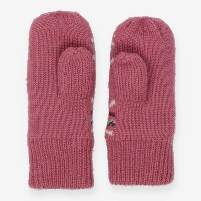 Pink fairisle mittens