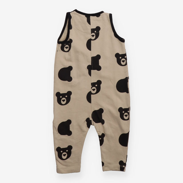 Dungarees cream black bear heads