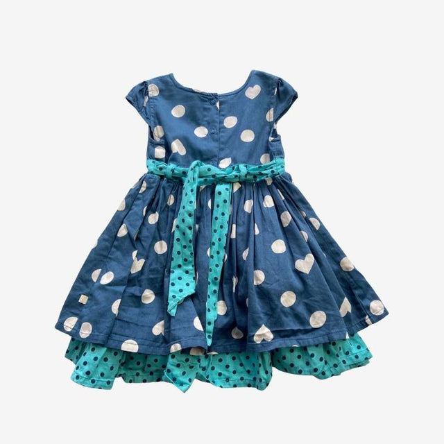 Blue Spot and Heart Woven Dress