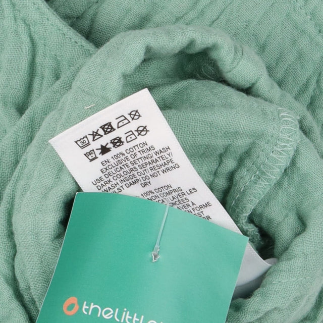 Dungarees shorties muslin type green