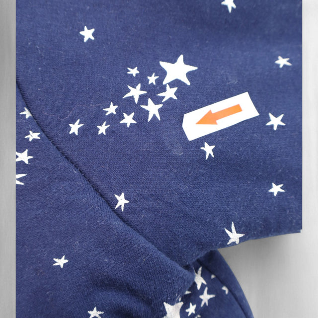 Quarter Zip Navy Stars Fleece Lined