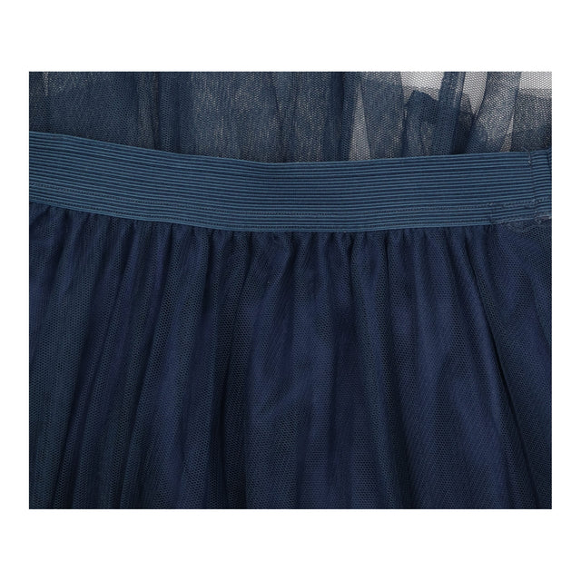 Bettula Pleated Tulle Mesh Midi Skirt Navy Blue