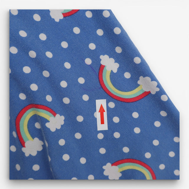 Blue Polka Dot & Rainbow Dress
