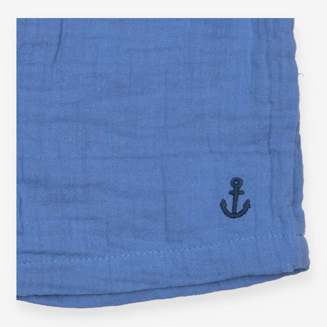Shorts Blue Muslin Anchor