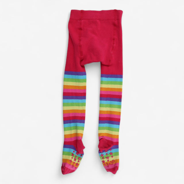 Tights pink rainbow stripe