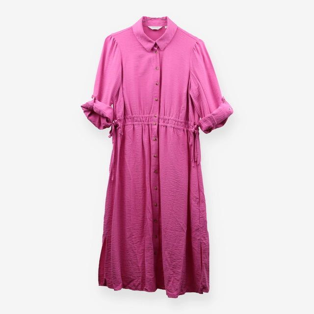 Seraphine Pink Maternity Shirt Dress with Expandab