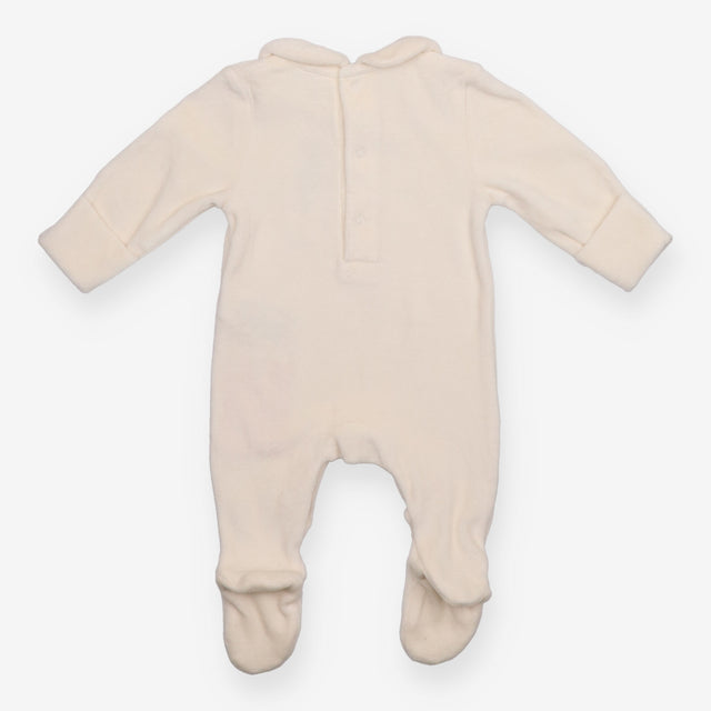 Sleepsuit velour cream My First Christmas