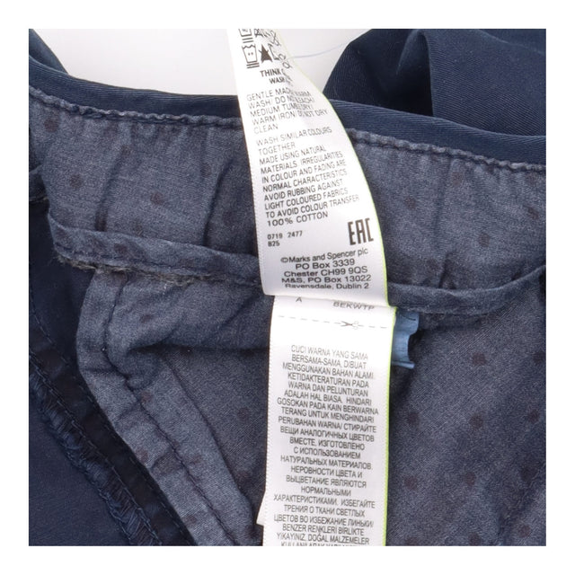 Trousers Navy Pure Cotton Tapered Chinos