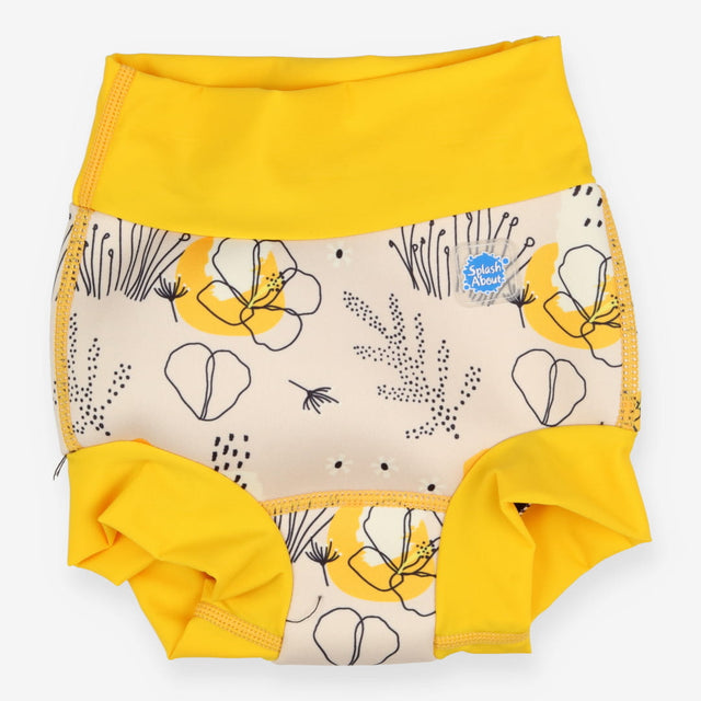 Swim nappy yellow flowers