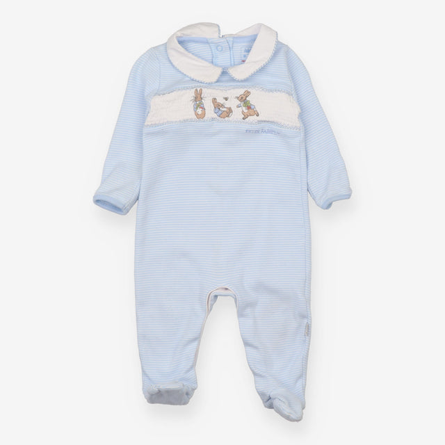 Sleepsuit Collared Blue Stripe Peter Rabbit