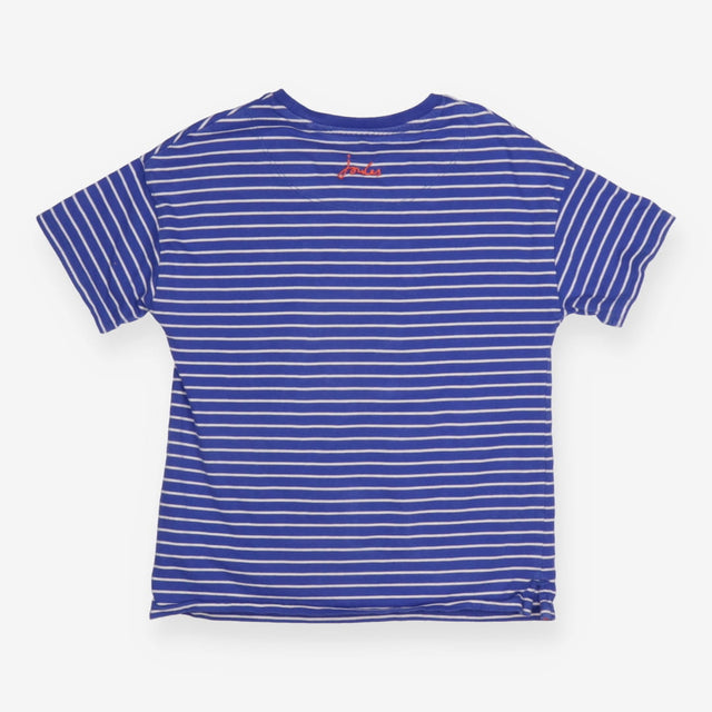 Tee Blue with Strips and Dog eating Ice Cream
