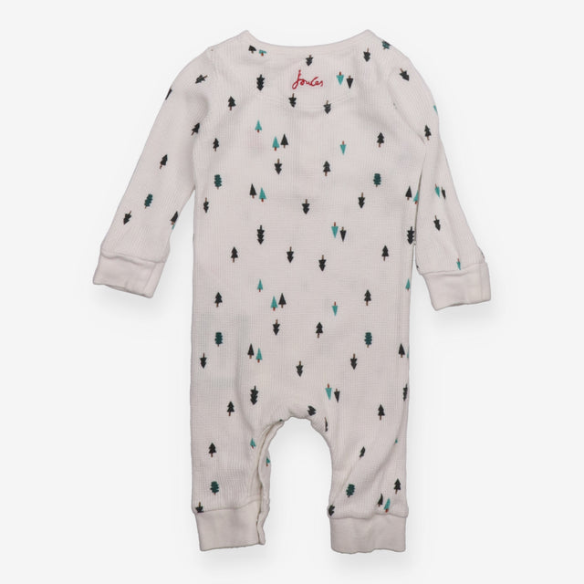 Sleepsuit white tree print