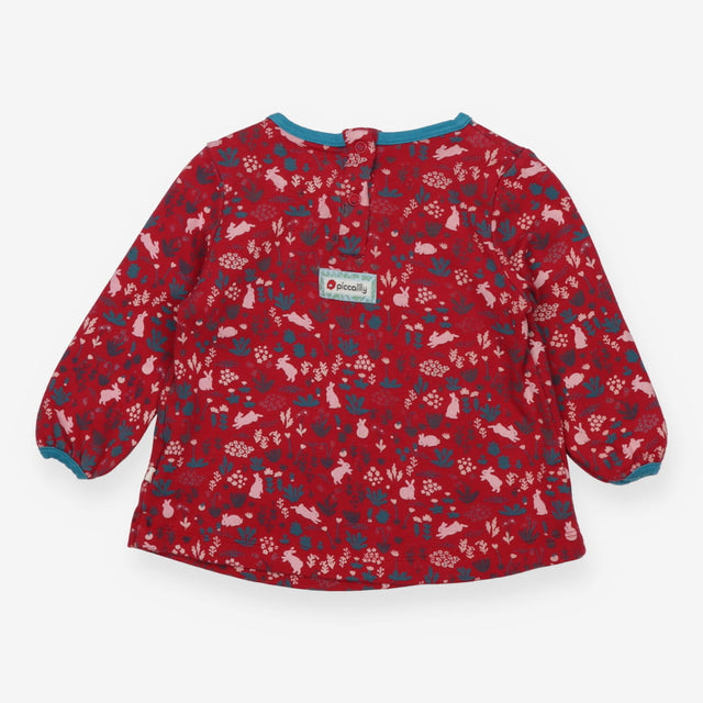 Red and Teal Rabbit Tunic