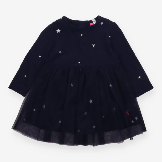 Dress navy blue jersey stars net skirt