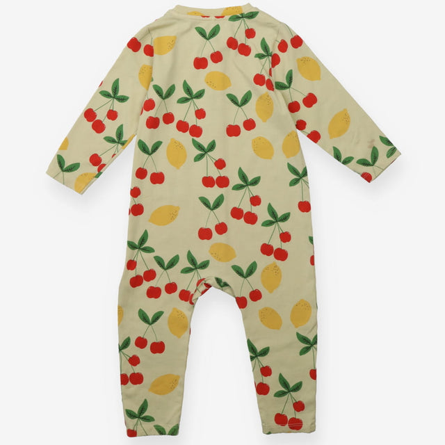 Green cherry and lemon footless sleepsuit