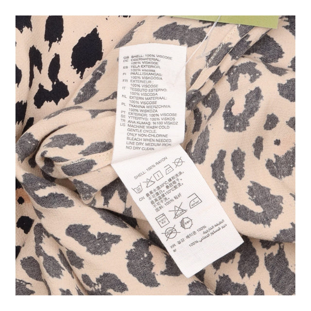 Shirt Dress Beige and Black Leopard Print