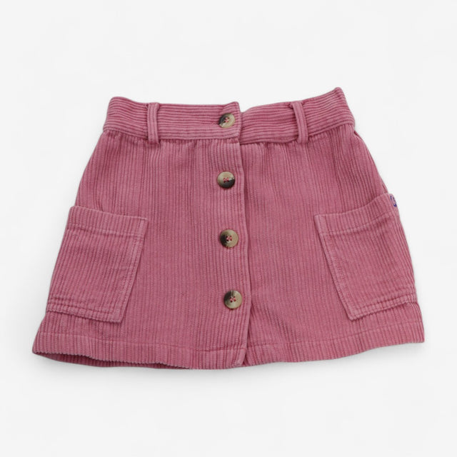 Skirt Cord Pink with Buttons on the Front