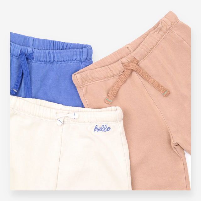 Cream, Brown and Blue Joggers