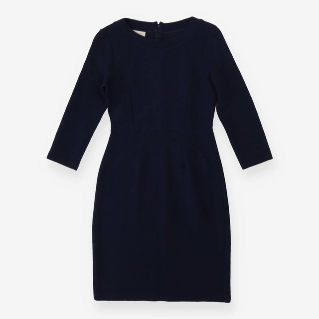 Dress navy ribbed