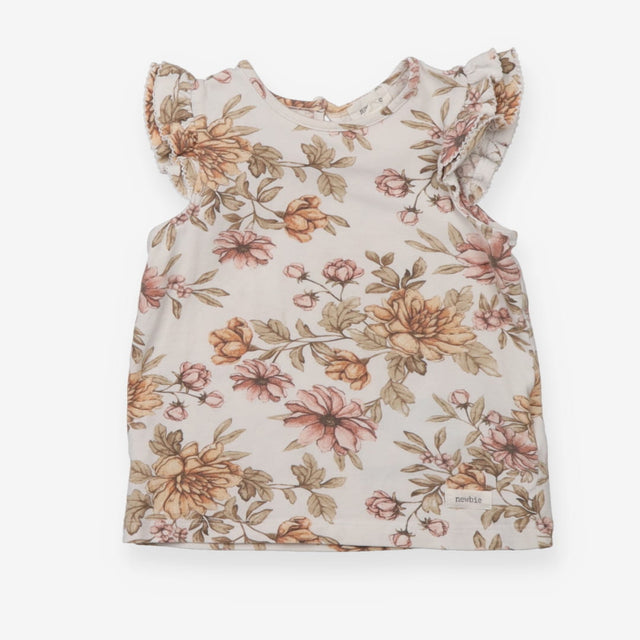 T-Shirt Floral Print with Frills