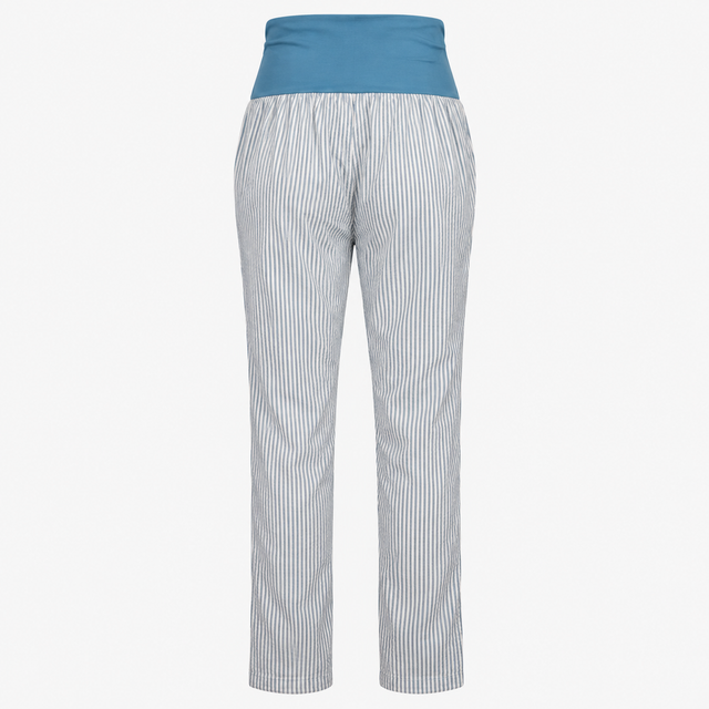 Maternity Trousers Blue White Stripe Organic Cotto