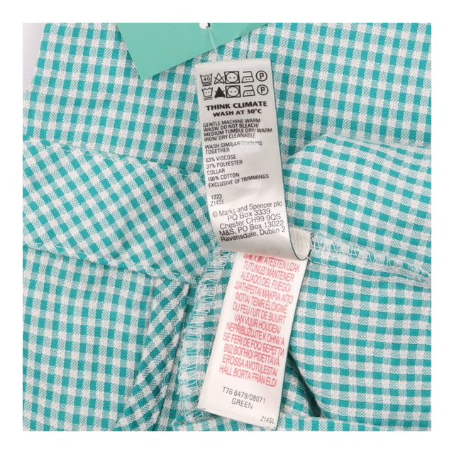 Girls' Gingham School Playsuit Green