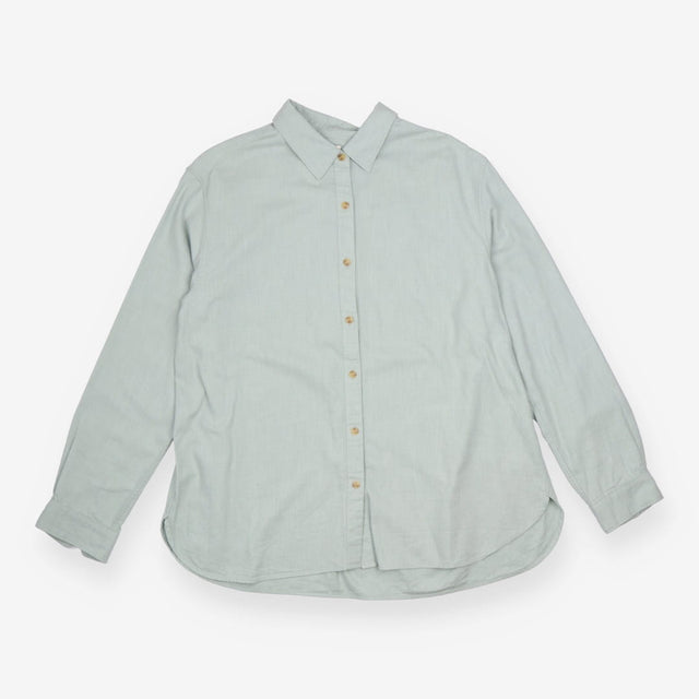 Soft Brushed Long‑Sleeve Shirt – Green