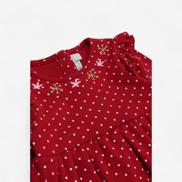 Dress Long Sleeve Spotter with Reindeer Pockets