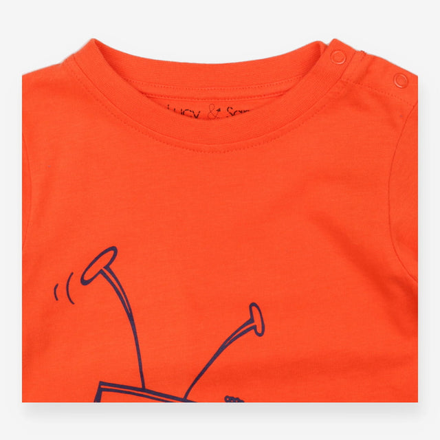 T-shirt Long Sleeve Robot -Orange