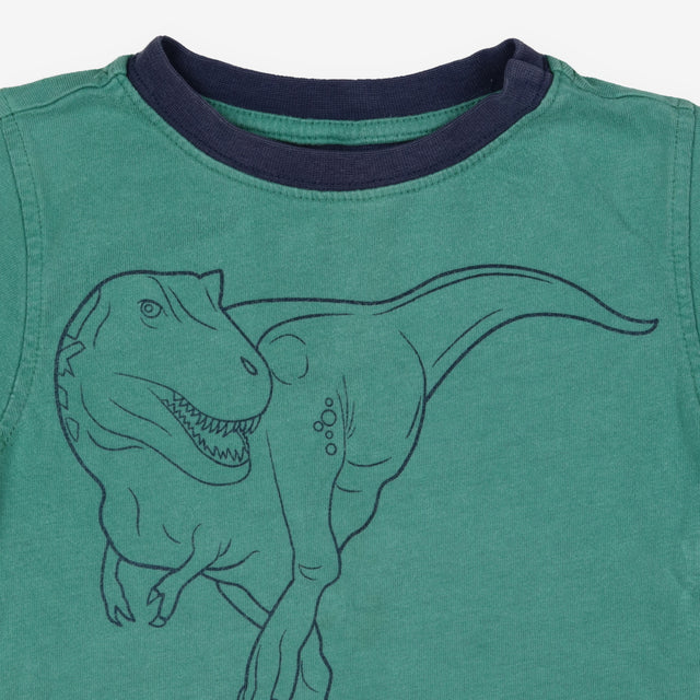 Green t-rex print tee