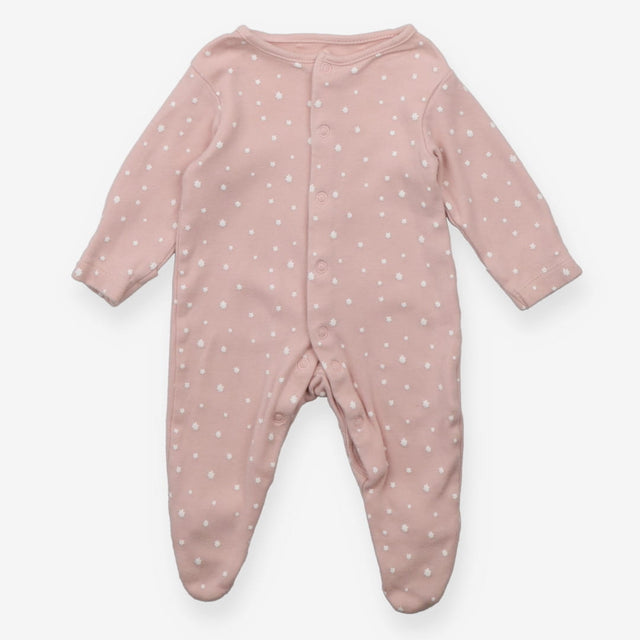 Pink white star Sleepsuit