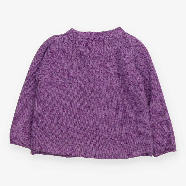 Cardigan purple 3 buttons pockets