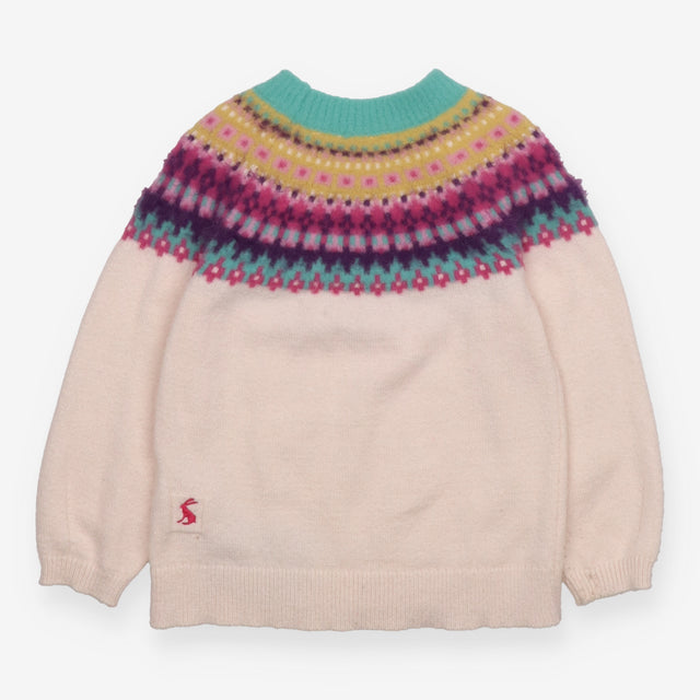 Sweater knit white striped