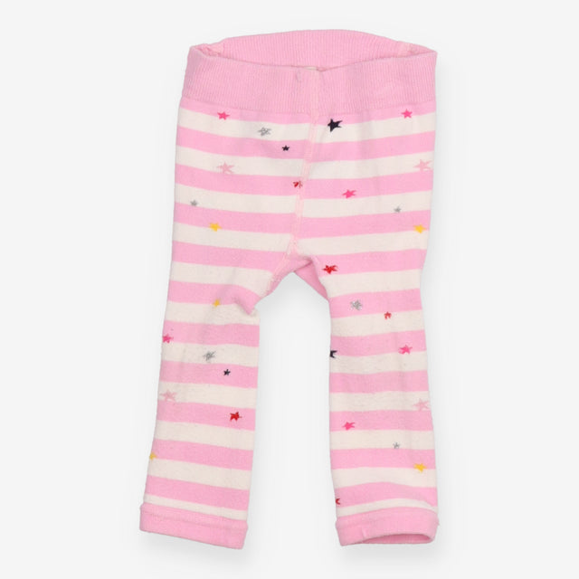 Leggings knit pink stripe bear bum