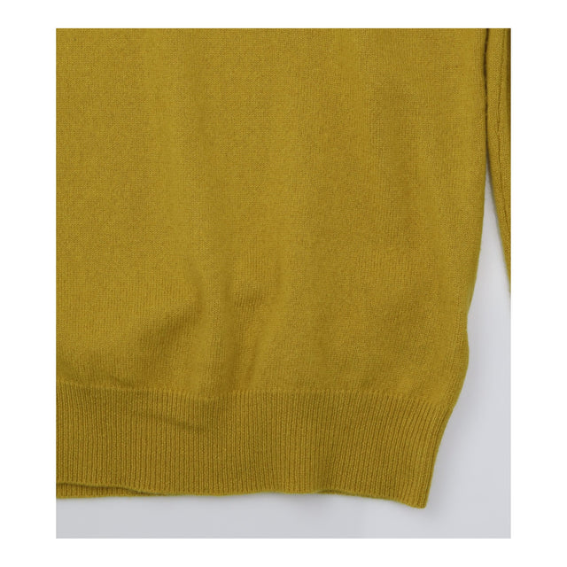 Jumper Pure Cashmere Crew Neck Knit Chartreuse Yel