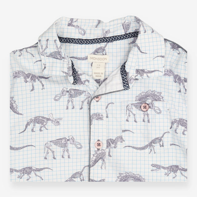 Shirt with dino skeletons