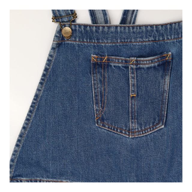 Dungarees blue patchwork detail
