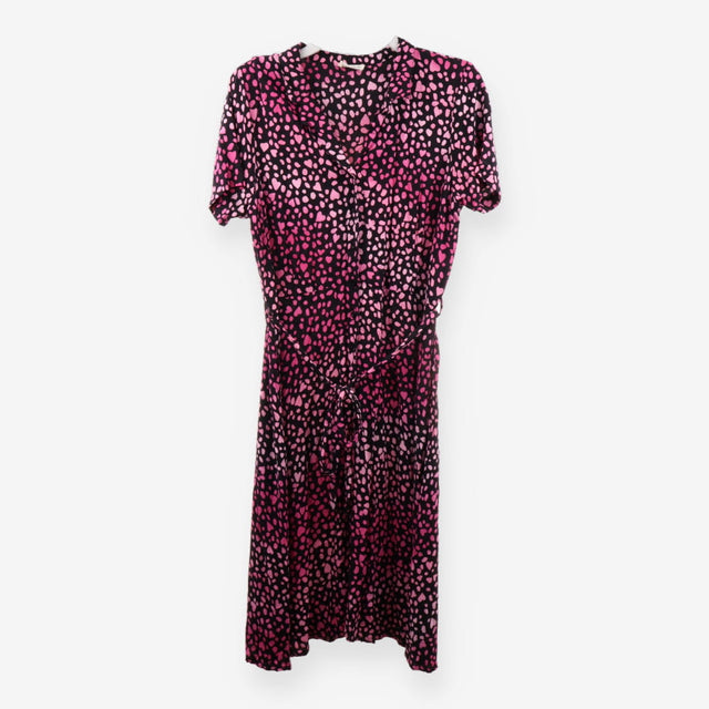 Sugarhill Brighton Pink Heart Button midi dress