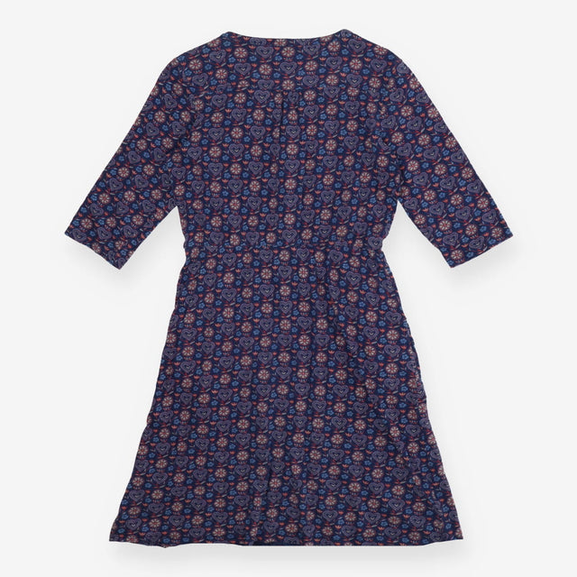 Seasalt Cornwall Navy Floral Heart Print Midi Dres
